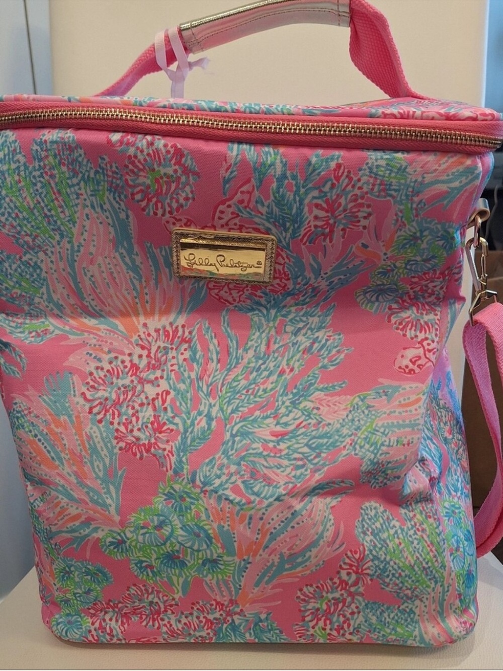 Lilly Pulitzer Pink Printed Tote Bag / Cooler